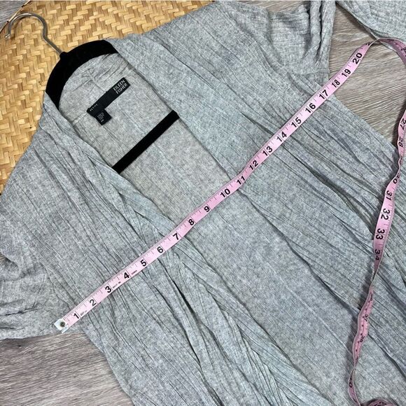 Eileen fisher gray crinkle cardigan light weight - Picture 6 of 6